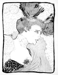 Mlle Marcelle Lender, bust length, 1895. Creator: Henri de Toulouse-Lautrec