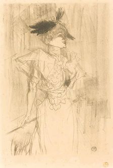 Mlle. Marcelle Lender, Standing (Mlle. Marcelle Lender, debout), 1895. Creator: Henri de Toulouse-Lautrec