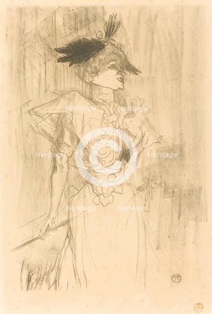 Mlle. Marcelle Lender, Standing (Mlle. Marcelle Lender, debout), 1895. Creator: Henri de Toulouse-Lautrec.