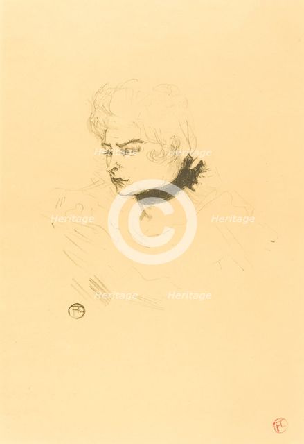 Mlle. Pois Vert, 1895. Creator: Henri de Toulouse-Lautrec.