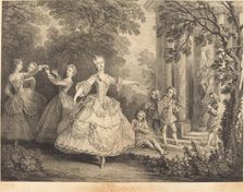 Mlle. Salle, 1732. Creator: Nicolas de Larmessin