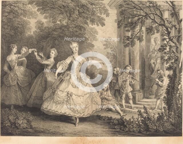 Mlle. Salle, 1732. Creator: Nicolas de Larmessin.