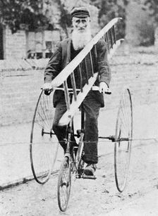 Mr Caunt, the lamplighter, Retford, Nottinghamshire, c1900. Creator: Unknown