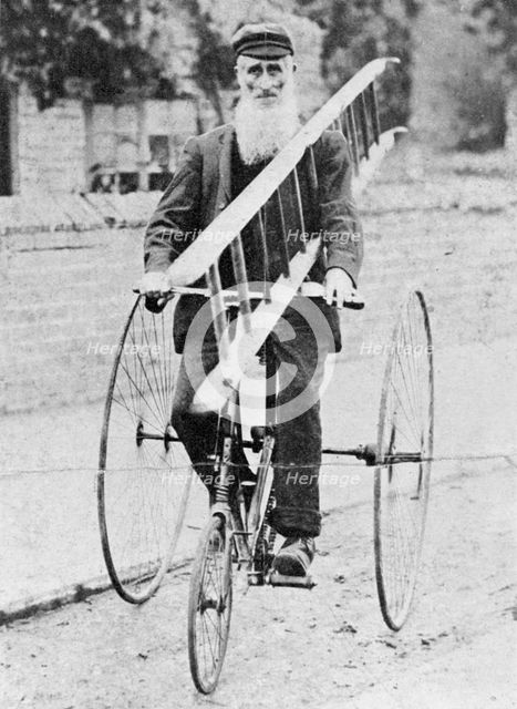 Mr Caunt, the lamplighter, Retford, Nottinghamshire, c1900. Creator: Unknown.