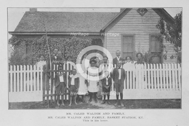 Mr. Caleb Walton and Family, Basket Station, Ky.; This is his home, 1907. Creator: Unknown.
