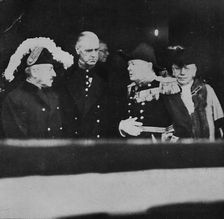 Mr. Churchill at St. James's Palace for a meeting of Privy Councillors 1936, (1945)