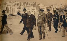Mr. Churchill called at Malta, where he is seen with Field-Marshal Lord Gort 1943-1944