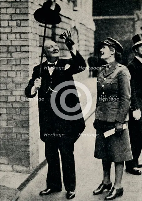 'Mr. Churchill in a Cheerful Mood', 1940s, (1945). Creator: Unknown.