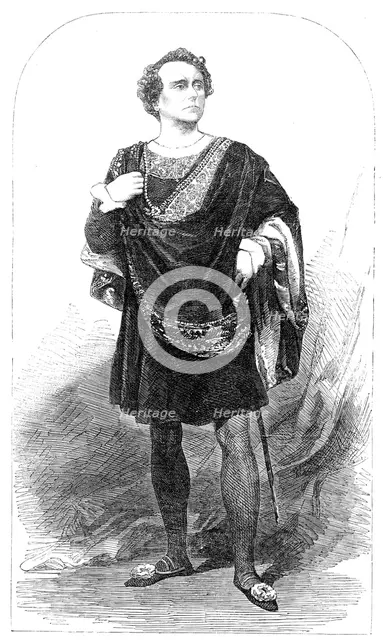 Mr. Charles Kean as "Hamlet", 1856.  Creator: Unknown.