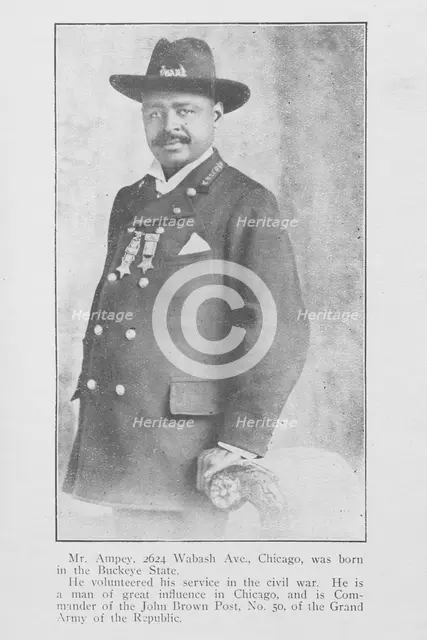 Mr. Ampey, Commander of the John Brown Post, No. 50, of the Grand Army of the Republic, 1907. Creator: Unknown.