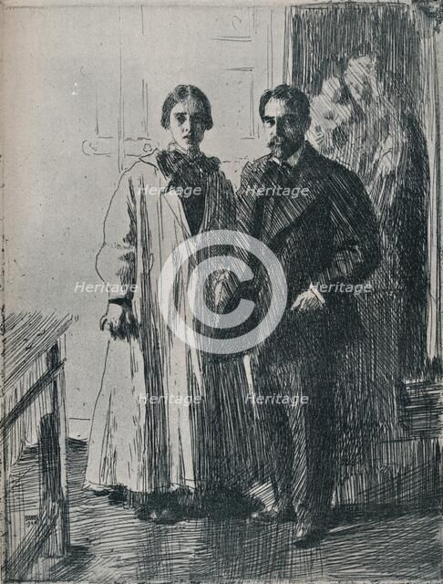 Mr. and Mrs. Atherton Curtis from the etching by Anders Zorn, c1880-1906, 1906. Artist: Anders Leonard Zorn