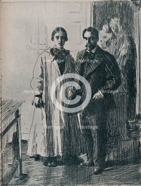 Mr. and Mrs. Atherton Curtis from the etching by Anders Zorn, c1880-1906, 1906. Artist: Anders Leonard Zorn