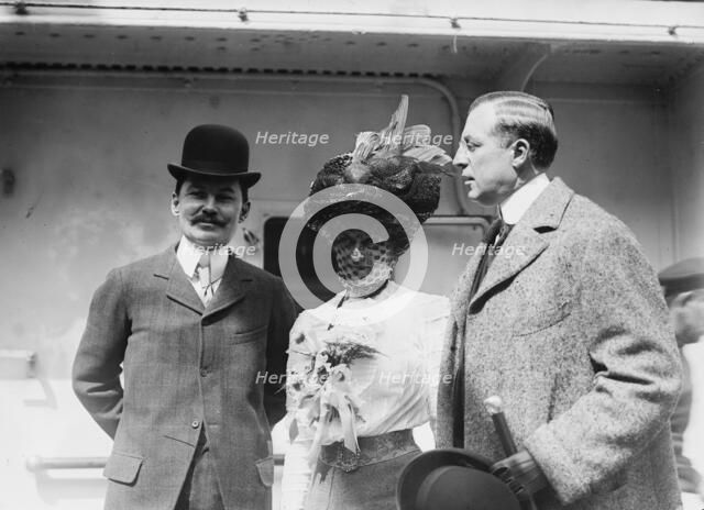 Mr. and Mrs. C.F. Bishop with Clifford Harmon, 1910. Creator: Bain News Service.