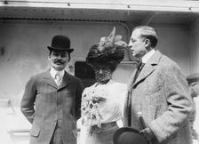 Mr. and Mrs. C.F. Bishop with Clifford Harmon, 1910. Creator: Bain News Service