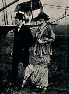 Mr. and Mrs. Churchill at an Air-Meeting at Hendon c1910s, (1945). Creator: Unknown