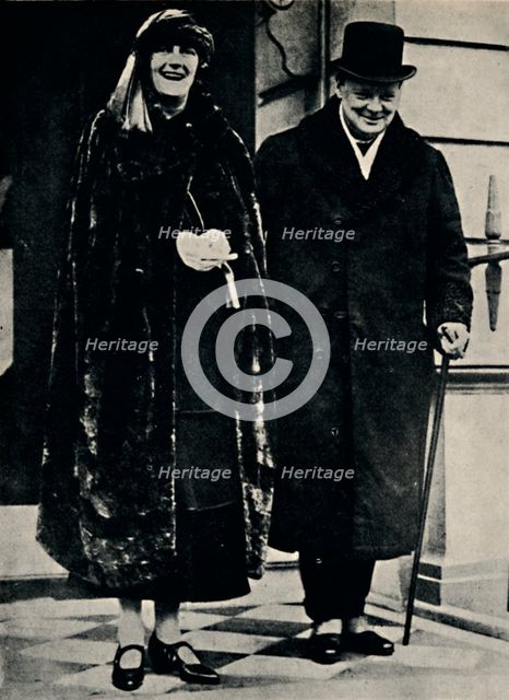 'Mr. and Mrs. Churchill in the Early Twenties', 1923, (1945). Creator: Unknown.