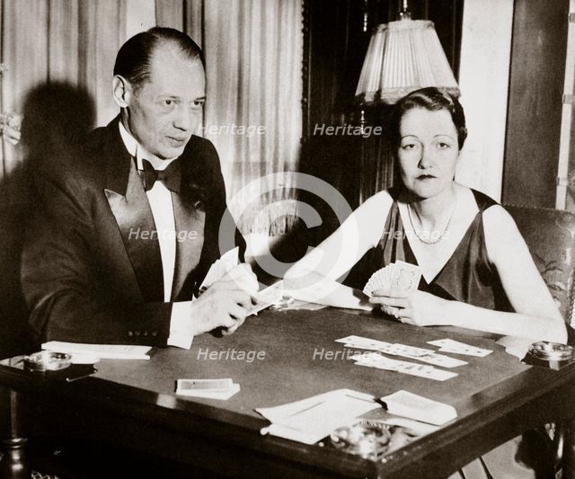 Mr and Mrs Ely Culbertson, American contract bridge players, 1931. Creator: Unknown.