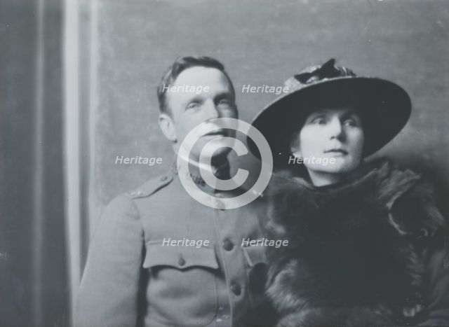 Mr. and Mrs. Ernest Peixotto, portrait photograph, 1918 Feb. 28. Creator: Arnold Genthe.