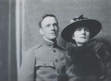 Mr. and Mrs. Ernest Peixotto, portrait photograph, 1918 Feb. 28. Creator: Arnold Genthe