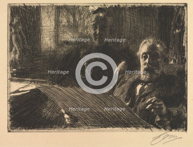 Mr. and Mrs. Fürstenberg, 1895. Creator: Anders Zorn (Swedish, 1860-1920).