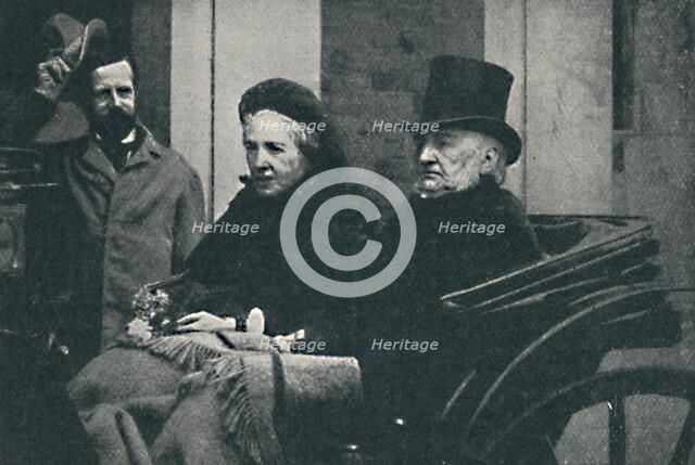 ' Mr. and Mrs. Gladstone driving through Glasgow at the General Election of 1892, 1900. Artist: Unknown.