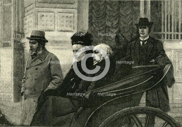 'Mr. and Mrs. Gladstone Starting for a Drive from the Chateau Thorenc, Cannes', 1898, (c1900).  Creator: Unknown.