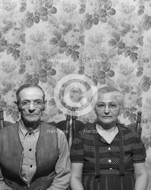 Mr. and Mrs. Joseph Lopez. They have two boys in the armed..., Gloucester, Massachusetts, 1943. Creator: Gordon Parks.