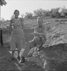 Mr. and Mrs. Sam Cates, Cow Hollow farmers, Malheur County, Oregon, 1939. Creator: Dorothea Lange