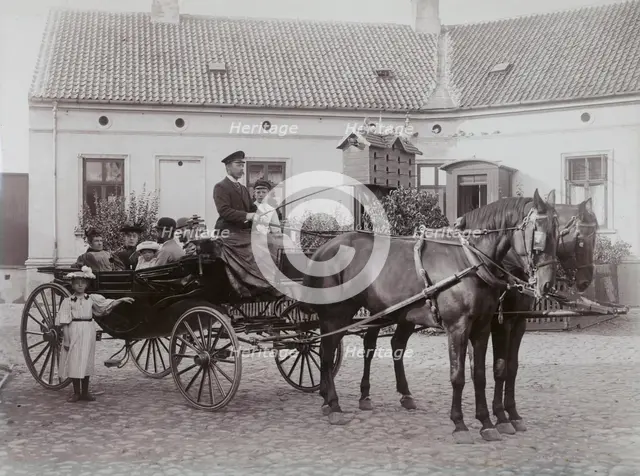 Mr Abrahamsson, the wholesale dealer, and his family, Landskrona, Sweden, 1910s. Creator: Unknown.