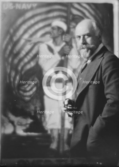 Mr. Albert Sterner, portrait photograph, 1918 Feb. 8.  Creator: Arnold Genthe.
