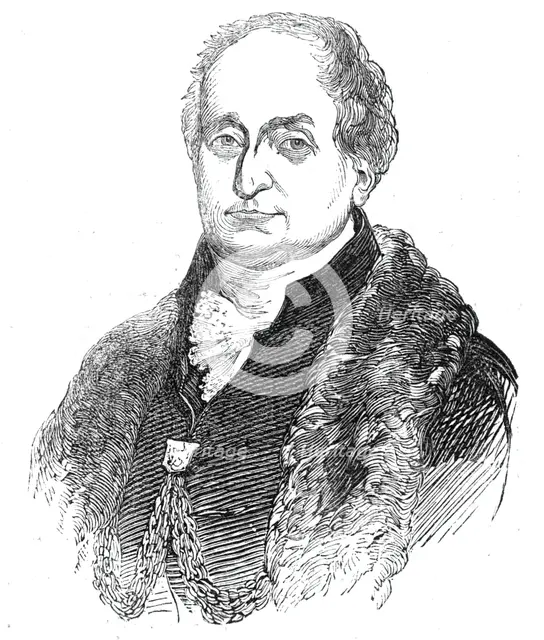 Mr. Alderman Brown, the newly elected chamberlain, 1844. Creator: Unknown.