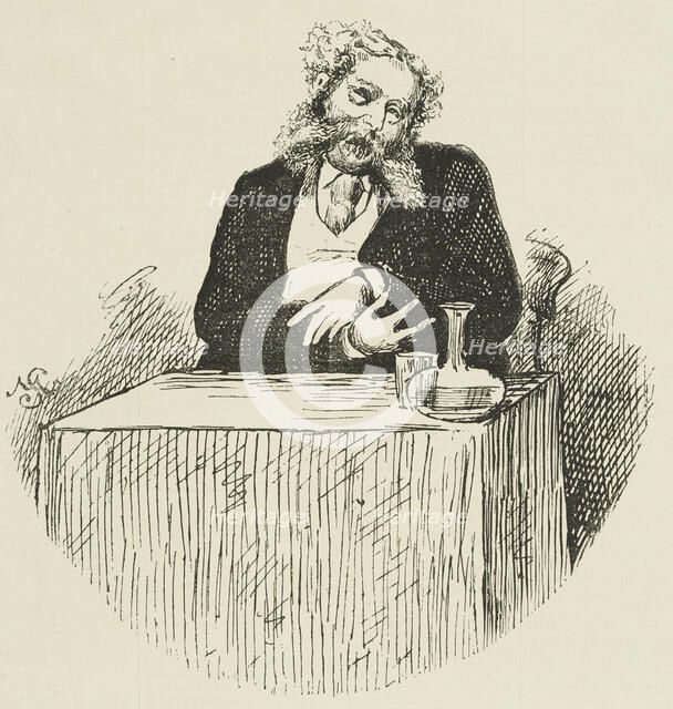 Mr Arthur Sketchley performing as Mrs Brown, 1864.  Creator: Unknown.