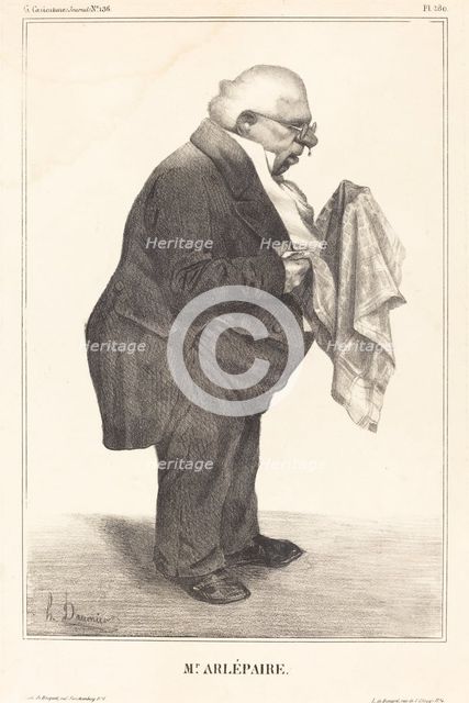 Mr. Arlépaire, 1833. Creator: Honore Daumier.