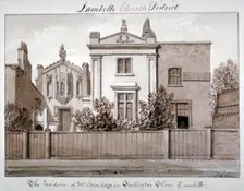 Mr Armitage's residence in Penlington Place, Lambeth, London, 1828. Artist: John Chessell Buckler