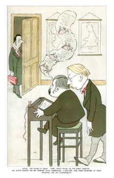 Mr Austin Dobson and Mr Edmund Gosse Composing a Ballade 1904. Artist: Max Beerbohm
