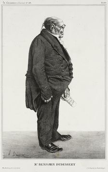 Mr. Benjamin Dudessert, 1833. Creator: Honore Daumier