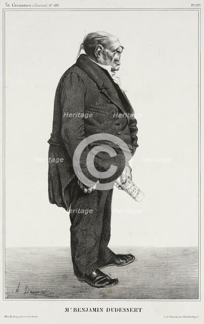 Mr. Benjamin Dudessert, 1833. Creator: Honore Daumier.