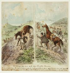 Mr. Briggs Goes Out with the Brighton Harriers, 1850/59. Creator: John Leech
