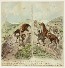 Mr. Briggs Goes Out with the Brighton Harriers, 1850/59. Creator: John Leech