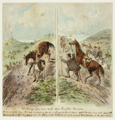 Mr. Briggs Goes Out with the Brighton Harriers, 1850/59. Creator: John Leech