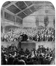 Mr. Bright addressing the electors of Birmingham, 1873. Creator: Unknown