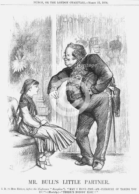 'Mr Bull's Little Partner', 1878. Creator: Joseph Swain.