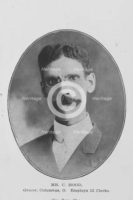 Mr. C. Hood; Grocer; Columbus, O.; Employs 15 clerks, 1907. Creator: Unknown.