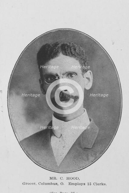 Mr. C. Hood; Grocer; Columbus, O.; Employs 15 clerks, 1907. Creator: Unknown.
