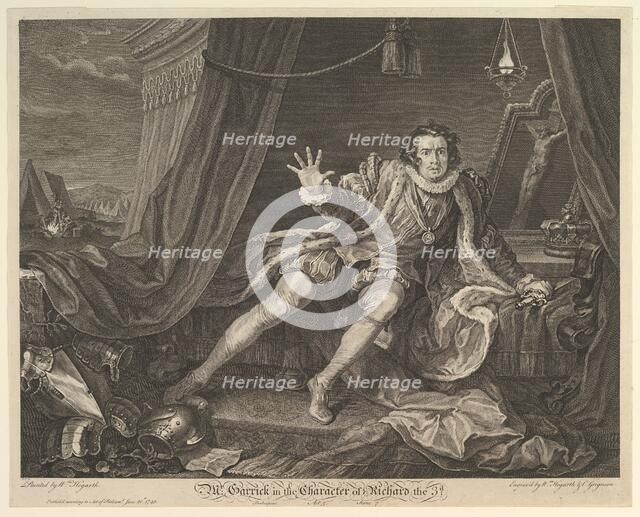 Mr. Garrick in the Character of Richard III, June 20, 1746. Creator: William Hogarth.
