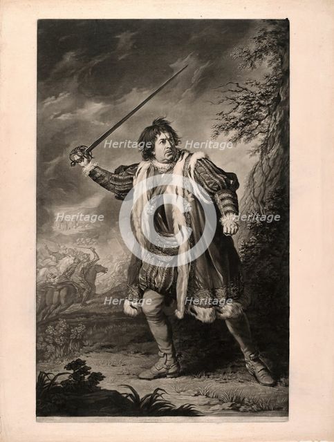 Mr. Garrick in "Richard the Third", published April 28, 1772. Creator: John Dixon.