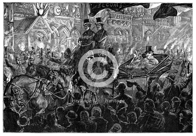 'Mr Gladstone at Leeds', late 19th century. Artist: Unknown
