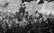Mr. Gladstone at Leeds: the Torchlight Procession, 1881. Creator: Unknown