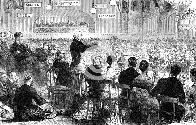 Mr. Gladstone at Leeds: the Banquet, 1881. Creator: Unknown.