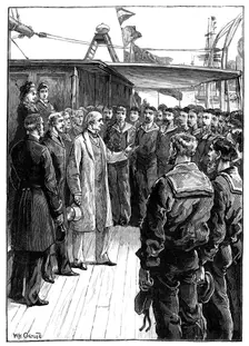 Mr Gladstone Addressing the Officers and Crew of the Grantully Castle late 19th century